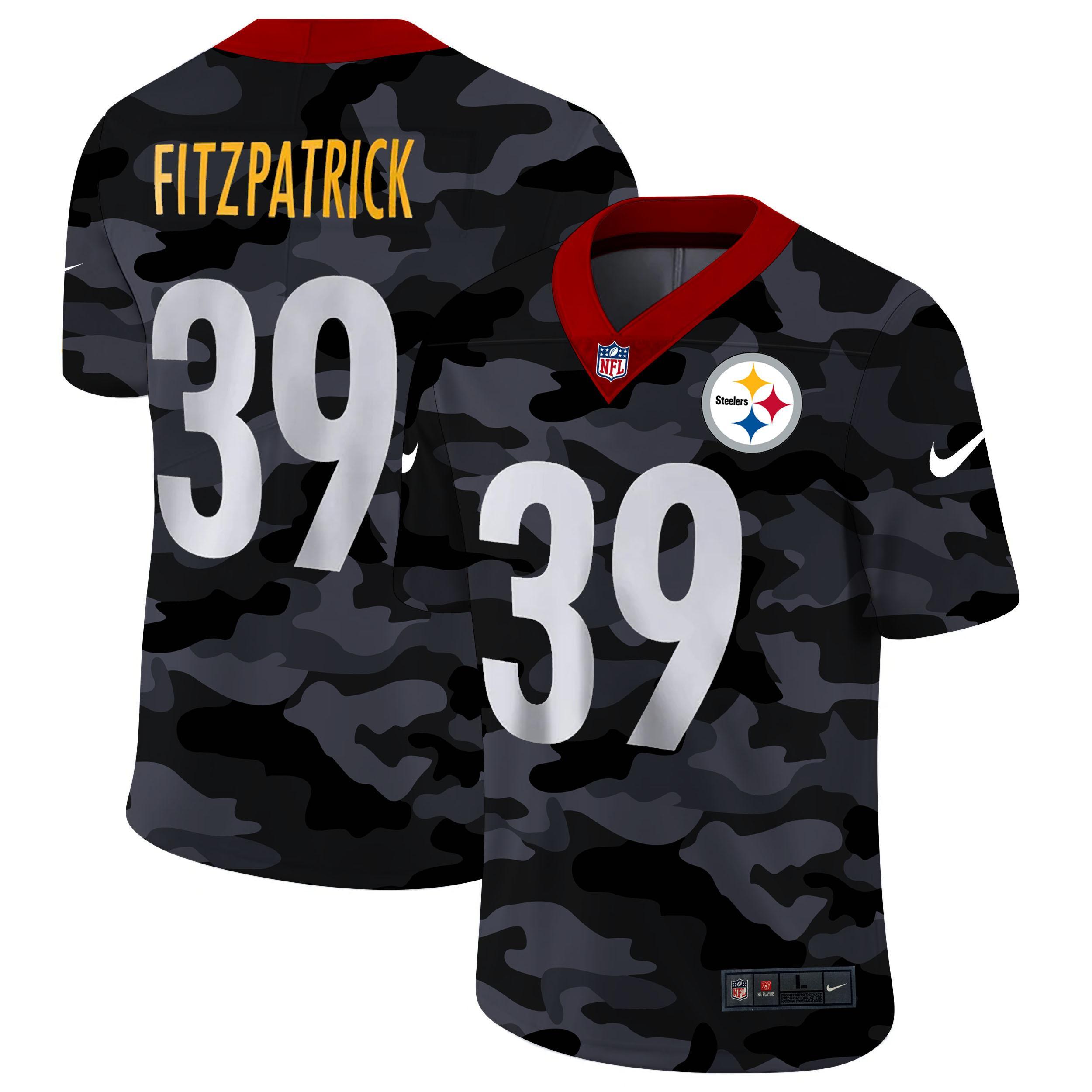 Pittsburgh Steelers #39 Minkah Fitzpatrick Nike 2020 Black CAMO Vapor Untouchable Limited Stitched NFL Jersey