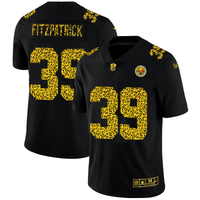 Pittsburgh Steelers #39 Minkah Fitzpatrick Nike Leopard Print Fashion Vapor Limited NFL Jersey Black