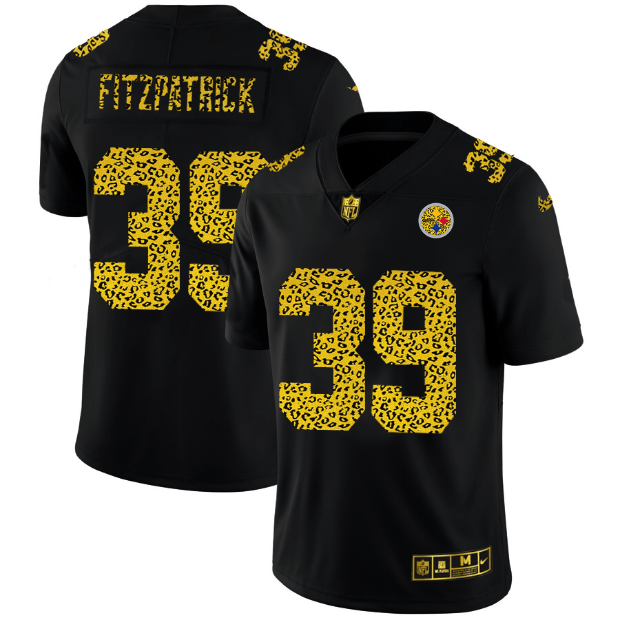 Pittsburgh Steelers #39 Minkah Fitzpatrick Nike Leopard Print Fashion Vapor Limited NFL Jersey Black