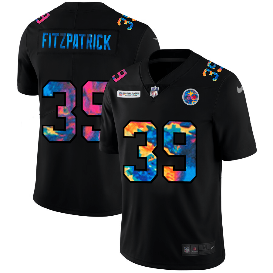 Pittsburgh Steelers #39 Minkah Fitzpatrick Nike Multi-Color Black 2020 NFL Crucial Catch Vapor Untouchable Limited Jersey