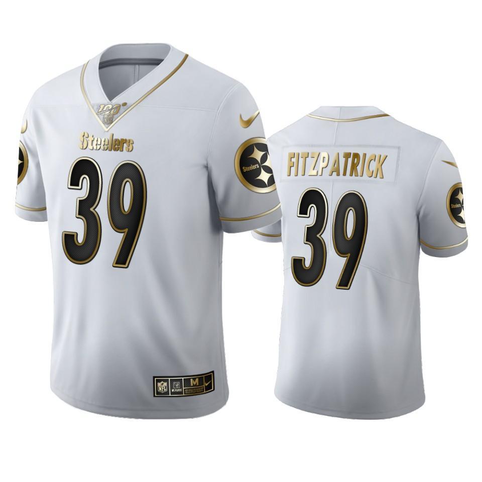 Pittsburgh Steelers #39 Minkah Fitzpatrick Nike White Golden Edition Vapor Limited NFL 100 Jersey