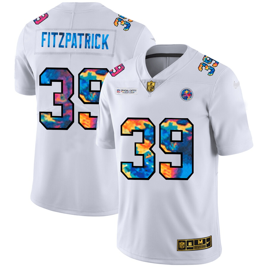 Pittsburgh Steelers #39 Minkah Fitzpatrick White Nike Multi-Color 2020 NFL Crucial Catch Limited NFL Jersey