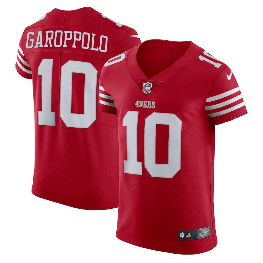 San Francisco 49ers #10 Jimmy Garoppolo Scarlet Nike 2022-23 Authentic Stitched NFL Vapor Untouchable Elite Jersey