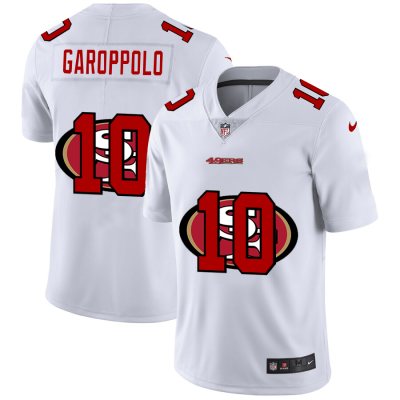 San Francisco 49ers #10 Jimmy Garoppolo White Nike Team Logo Dual Overlap Limited NFL Jersey