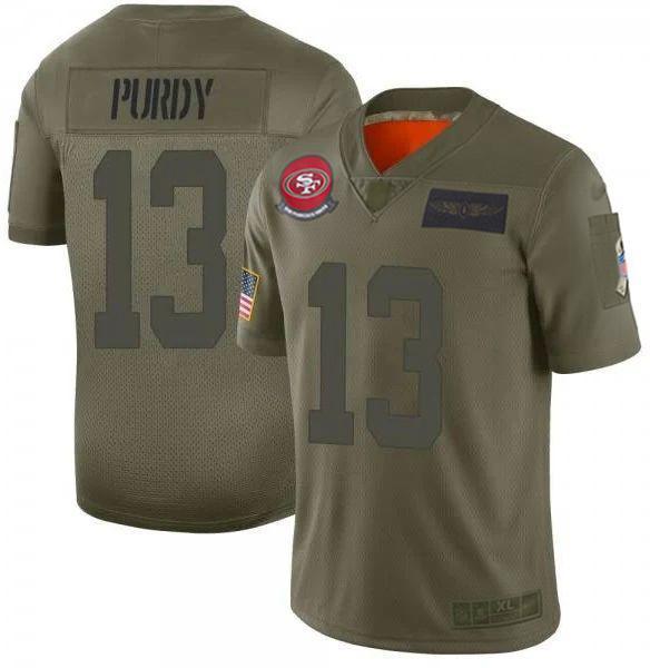San Francisco 49ers #13 Brock Purdy Camo Stitched NFL Limited 2019 Salute To Service Jersey