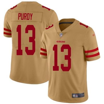 San Francisco 49ers #13 Brock Purdy Gold Stitched NFL Limited Inverted Legend Jersey