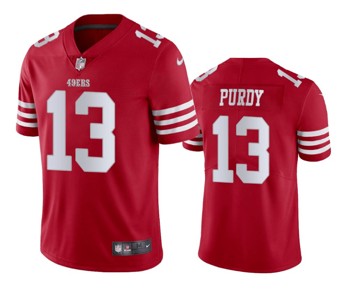 San Francisco 49ers #13 Brock Purdy Scarlet Nike 2022-23 Limited Stitched NFL Vapor Untouchable Jersey