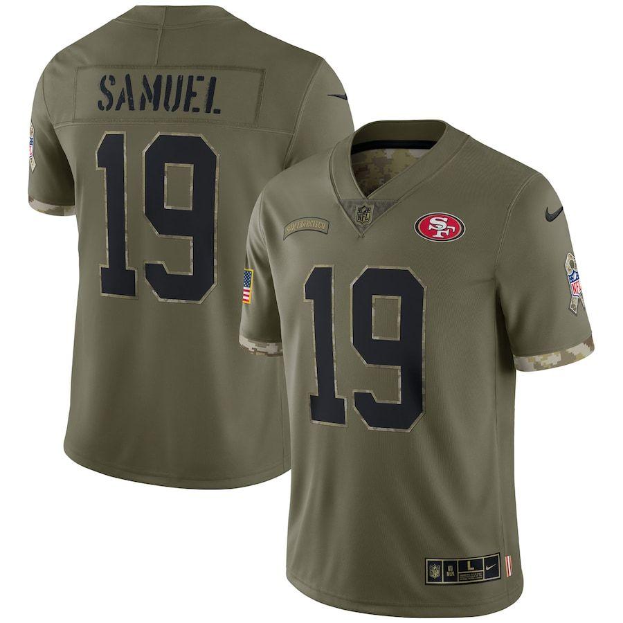 San Francisco 49ers #19 Deebo Samuel Nike Men's 2022 Salute To Service Limited Jersey - Olive
