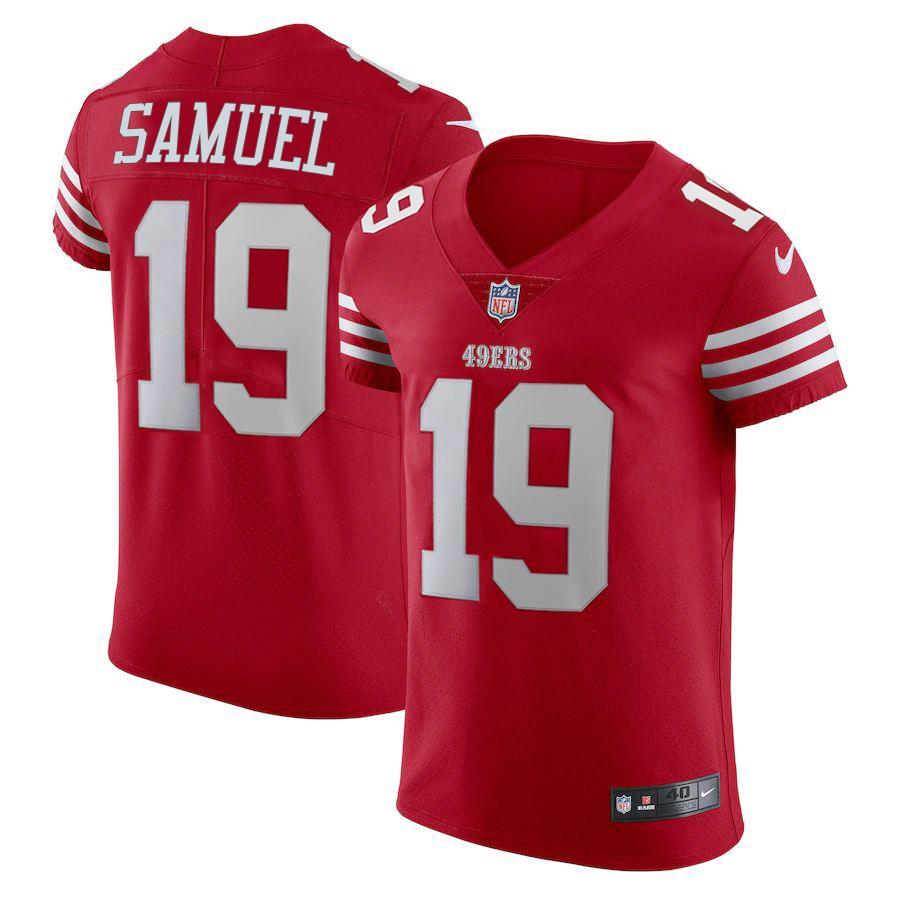 San Francisco 49ers #19 Deebo Samuel Scarlet Nike Men's 2022-23 Authentic Stitched NFL Vapor Untouchable Elite Jersey