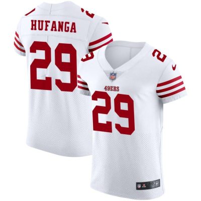 San Francisco 49ers #29 Talanoa Hufanga White Nike Men's 2022-23 Authentic Stitched NFL Vapor Untouchable Elite Jersey