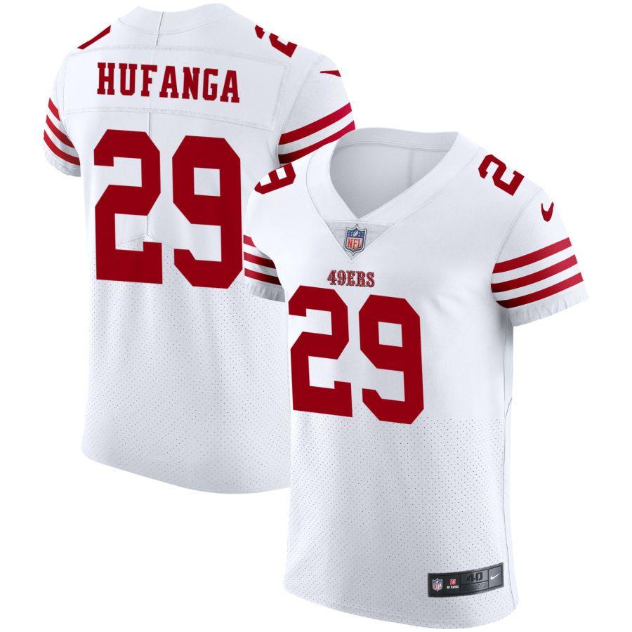 San Francisco 49ers #29 Talanoa Hufanga White Nike Men's 2022-23 Authentic Stitched NFL Vapor Untouchable Elite Jersey