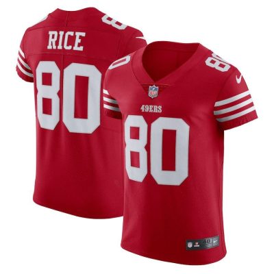 San Francisco 49ers #80 Jerry Rice Scarlet Nike Men's 2022-23 Authentic Stitched NFL Vapor Untouchable Elite Jersey