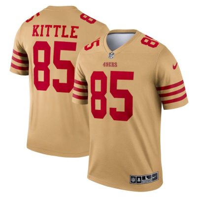 San Francisco 49ers #85 George Kittle Nike Men's Gold Inverted Legend Jersey