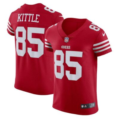 San Francisco 49ers #85 George Kittle Scarlet Nike Men's 2022-23 Authentic Stitched NFL Vapor Untouchable Elite Jersey