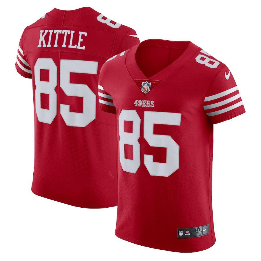 San Francisco 49ers #85 George Kittle Scarlet Nike Men's 2022-23 Authentic Stitched NFL Vapor Untouchable Elite Jersey