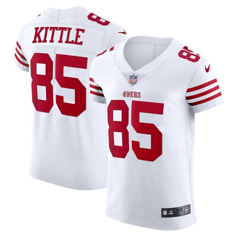 San Francisco 49ers #85 George Kittle White Nike Men's 2022-23 Authentic Stitched NFL Vapor Untouchable Elite Jersey