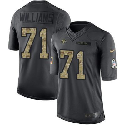 San Francisco San Francisco 49ers #71 Trent Williams Black Men's Stitched NFL Limited 2016 Salute to Service Jersey Men's
