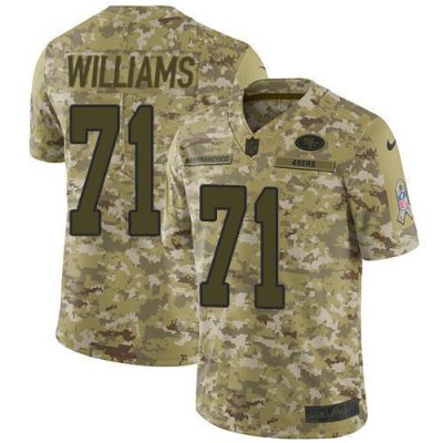 San Francisco San Francisco 49ers #71 Trent Williams Camo Men's Stitched NFL Limited 2018 Salute To Service Jersey Men's