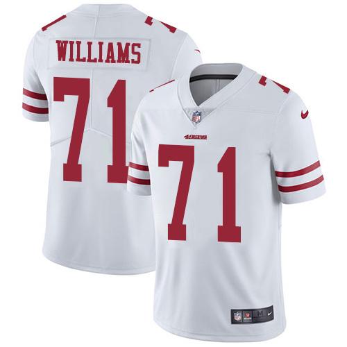 San Francisco San Francisco 49ers #71 Trent Williams White Men's Stitched NFL Vapor Untouchable Limited Jersey Men's