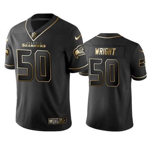 Seattle Seahawks #50 K.K. Wright Stitched NFL Vapor Untouchable Limited Black Golden Jersey