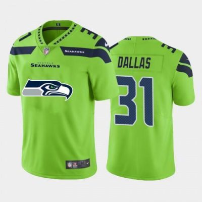 Seattle Seattle Seahawks #31 DeeJay Dallas Green Nike Big Team Logo Vapor Limited NFL Jersey
