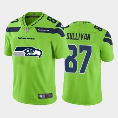 Seattle Seattle Seahawks #87 Stephen Sullivan Green Nike Big Team Logo Vapor Limited NFL Jersey