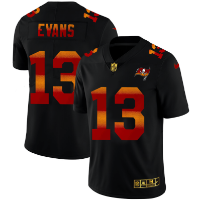 Tampa Bay Buccaneers #13 Mike Evans Black Nike Red Orange Stripe Vapor Limited NFL Jersey
