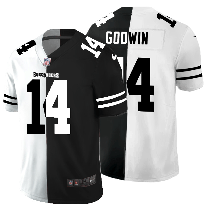 Tampa Bay Buccaneers #14 Chris Godwin Black V White Peace Split Nike Vapor Untouchable Limited NFL Jersey