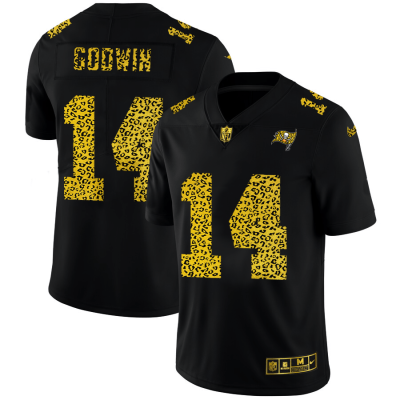Tampa Bay Buccaneers #14 Chris Godwin Nike Leopard Print Fashion Vapor Limited NFL Jersey Black