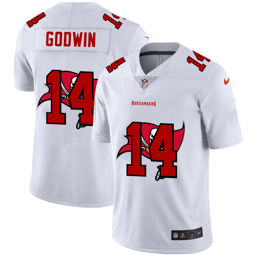 Tampa Bay Buccaneers #14 Chris Godwin White Nike Team Logo Dual Overlap Limited NFL Jersey