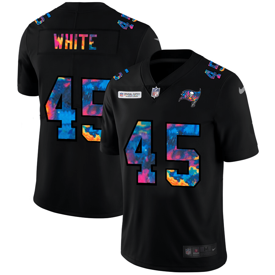 Tampa Bay Buccaneers #45 Devin White Nike Multi-Color Black 2020 NFL Crucial Catch Vapor Untouchable Limited Jersey