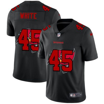 Tampa Bay Buccaneers #45 Devin White Nike Team Logo Dual Overlap Limited NFL Jersey Black