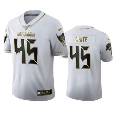 Tampa Bay Buccaneers #45 Devin White Nike White Golden Edition Vapor Limited NFL 100 Jersey