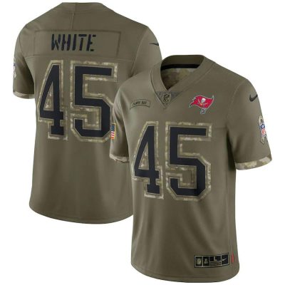 Tampa Bay Buccaneers #45 Devin White Nike 2022 Salute To Service Limited Jersey - Olive
