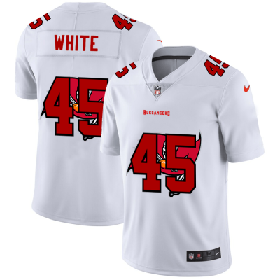 Tampa Bay Buccaneers #45 Devin White White Nike Team Logo Dual Overlap Limited NFL Jersey