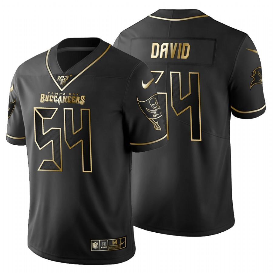 Tampa Bay Buccaneers #54 Lavonte David Nike Black Golden Limited NFL 100 Jersey