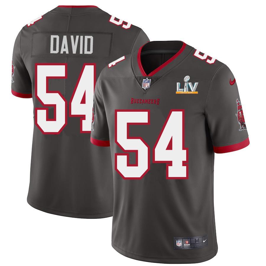 Tampa Bay Buccaneers #54 Lavonte David Super Bowl LV Bound Nike Pewter Alternate Vapor Limited Jersey