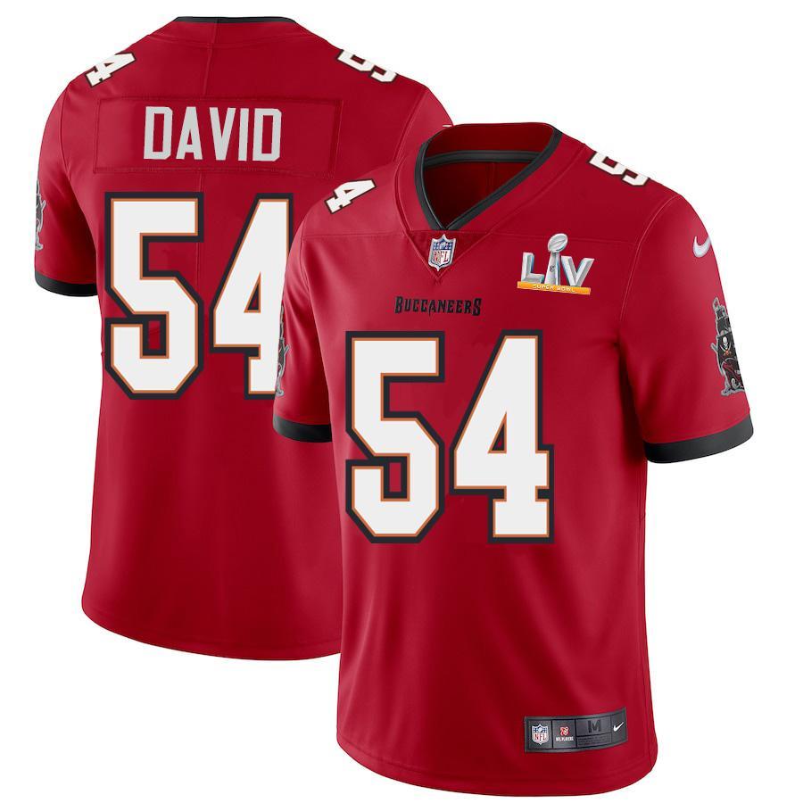 Tampa Bay Buccaneers #54 Lavonte David Super Bowl LV Bound Nike Red Vapor Limited Jersey