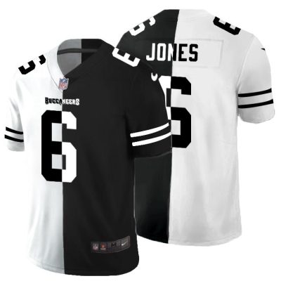 Tampa Bay Buccaneers #6 Julio Jones Black V White Peace Split Nike Vapor Untouchable Limited NFL Jersey