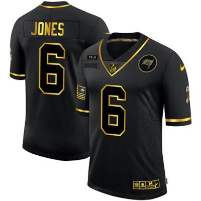 Tampa Bay Buccaneers #6 Julio Jones Nike 2020 Salute To Service Golden Limited NFL Jersey Black