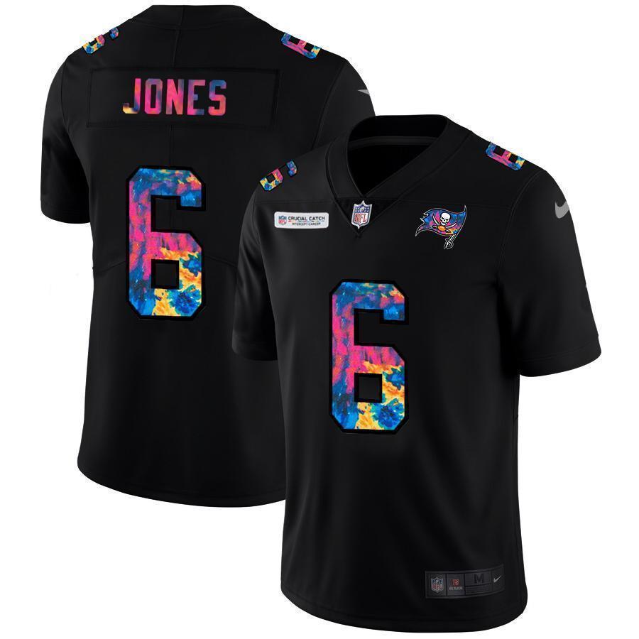 Tampa Bay Buccaneers #6 Julio Jones Nike Multi-Color Black 2020 NFL Crucial Catch Vapor Untouchable Limited Jersey