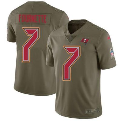 Tampa Bay Buccaneers #7 Leonard Fournette Olive Stitched NFL Limited 2017 Salute To Service Jersey
