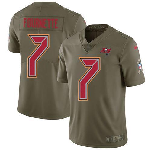 Tampa Bay Buccaneers #7 Leonard Fournette Olive Stitched NFL Limited 2017 Salute To Service Jersey