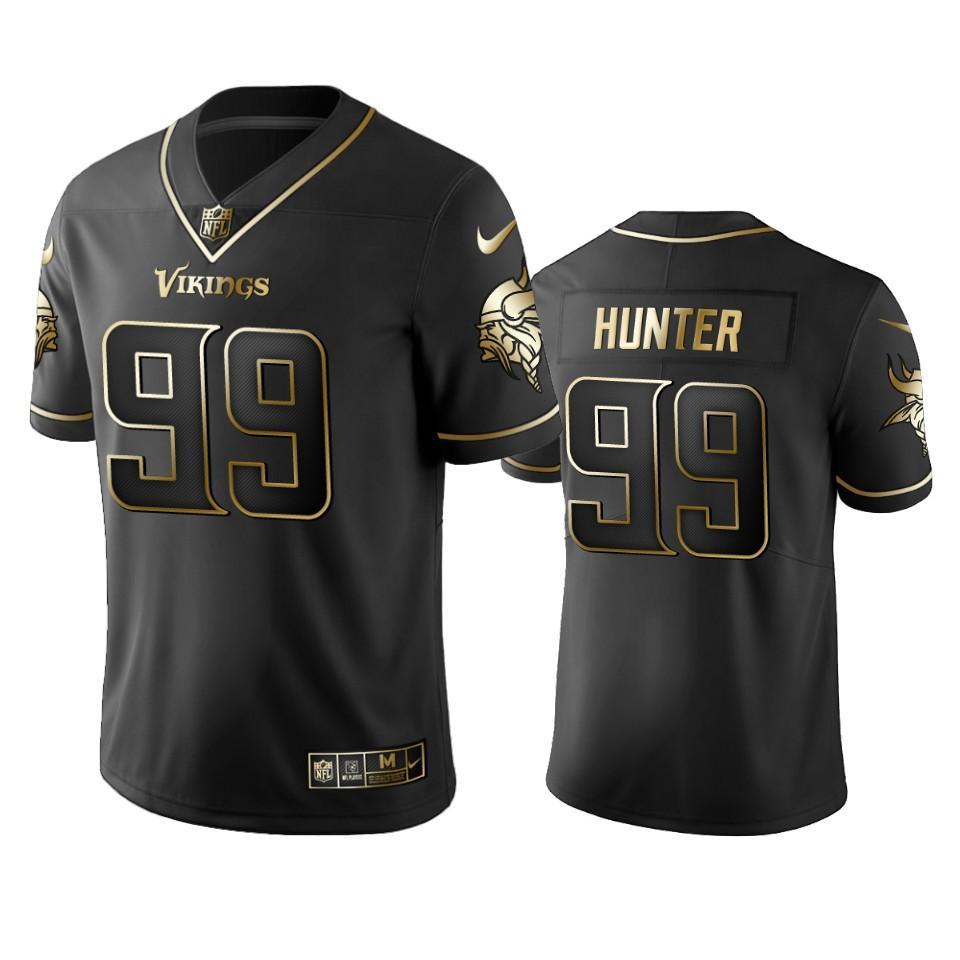 Vikings #99 Danielle Hunter Stitched NFL Vapor Untouchable Limited Black Golden Jersey