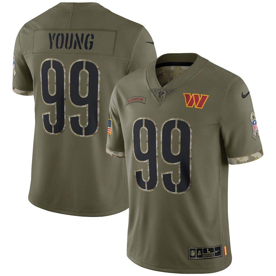 Washington Commanders #99 Chase Young Nike 2022 Salute To Service Limited Jersey - Olive