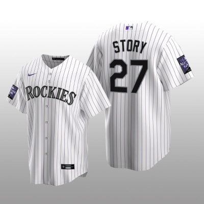 All-Star Game Colorado Rockies Home Jersey Replica Trevor Story White