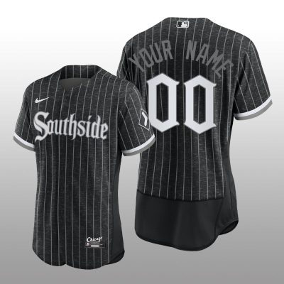 City Connect White Sox Black Authentic Men's Jersey Custom