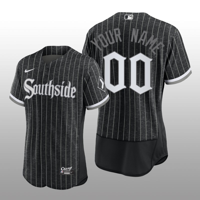 City Connect White Sox Black Authentic Men's Jersey Custom