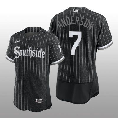 City Connect White Sox Black Authentic Men's Jersey Tim Anderson