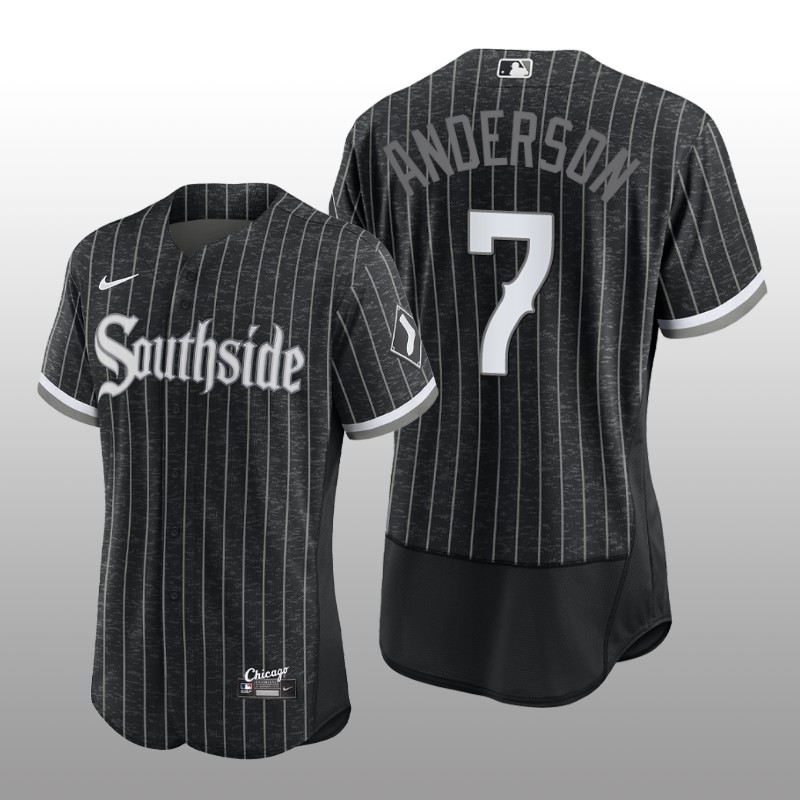 City Connect White Sox Black Authentic Men's Jersey Tim Anderson